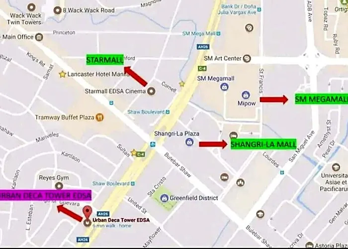 Stylish W/ View | 5min Walk To Mrt & Greenfield District | Mandaluyong Staycation マニラ市